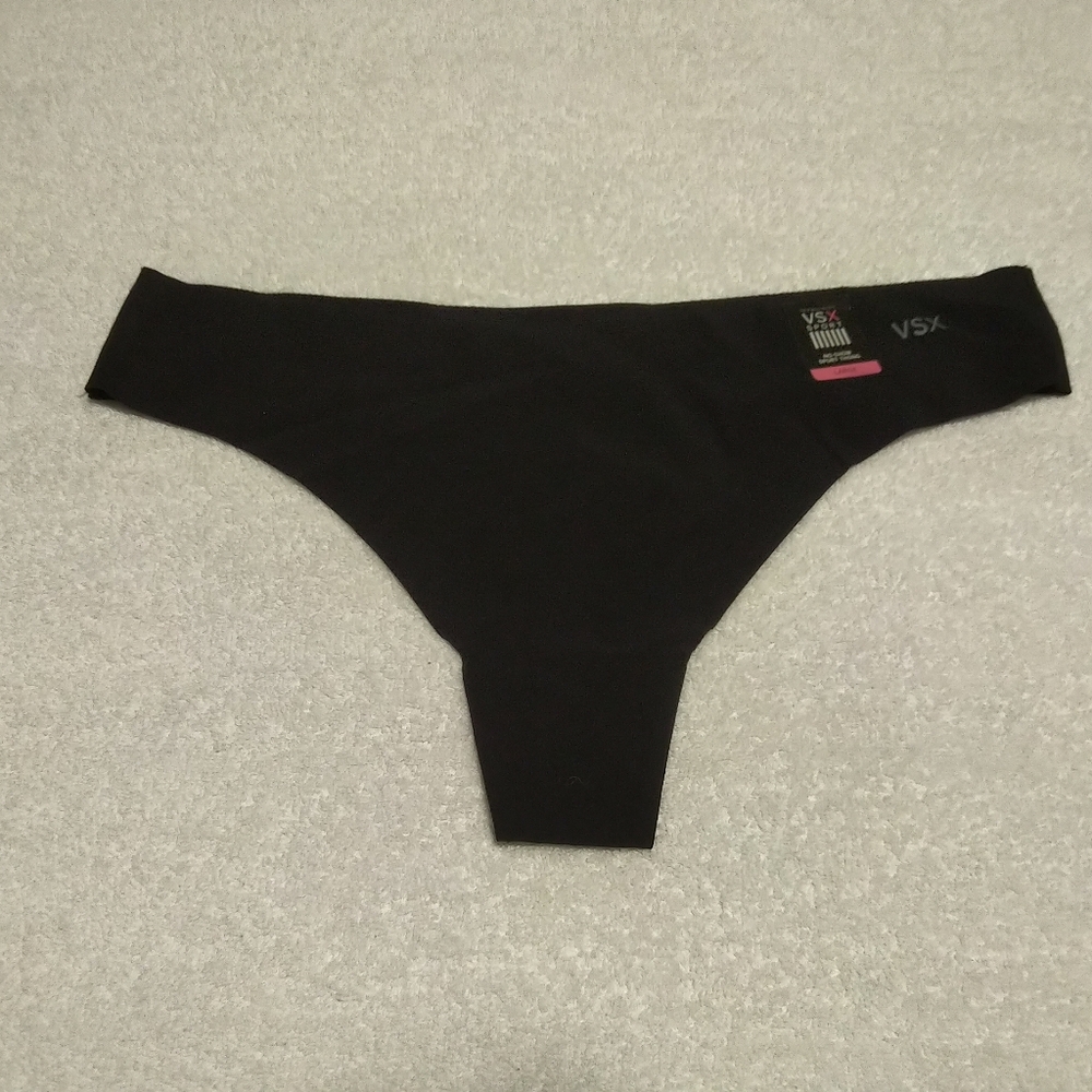 BRAND NEW Victoria's Secret VSX Sport No- Show Black Thong